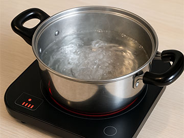 熱湯の準備